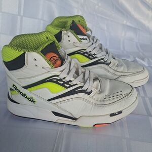 Reebok Twilight Zone Pump White Neon Yellow.